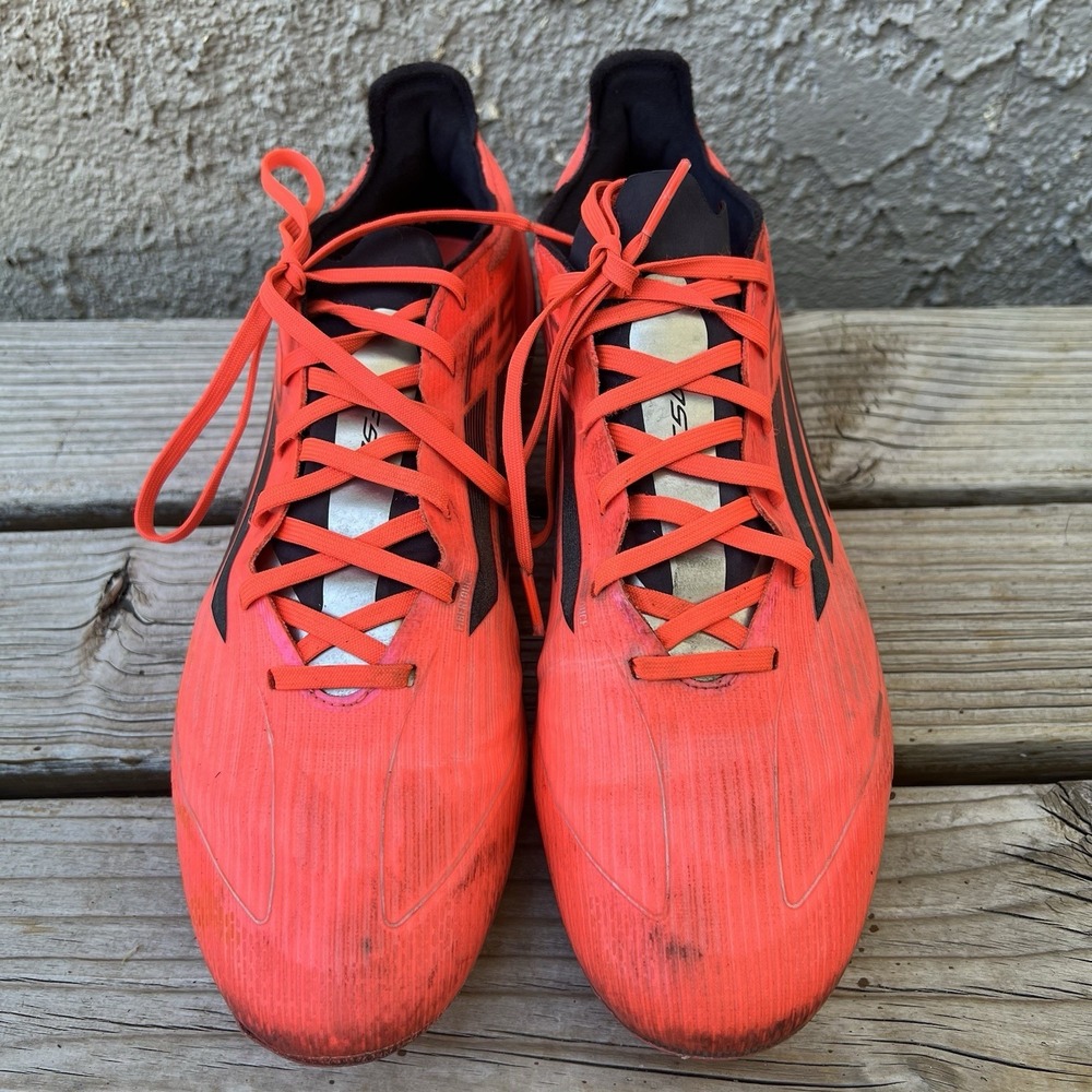 Adidas Cleats Men Size 9.5 F50 Pro FG Lace Up Soccer Orange/Black - Picture 3 of 12